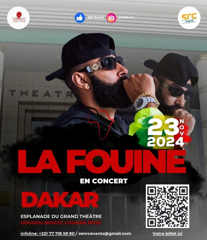 Rendez-vous à l’esplanade du grand théâtre de Dakar pour le concert de La Fouine le 23 novembre 