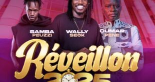 Concert solidaire de Wally Seck, Omar Pene et Samba Peuzzi pour le nouvel an à l'esplanade du grand théâtre de Dakar